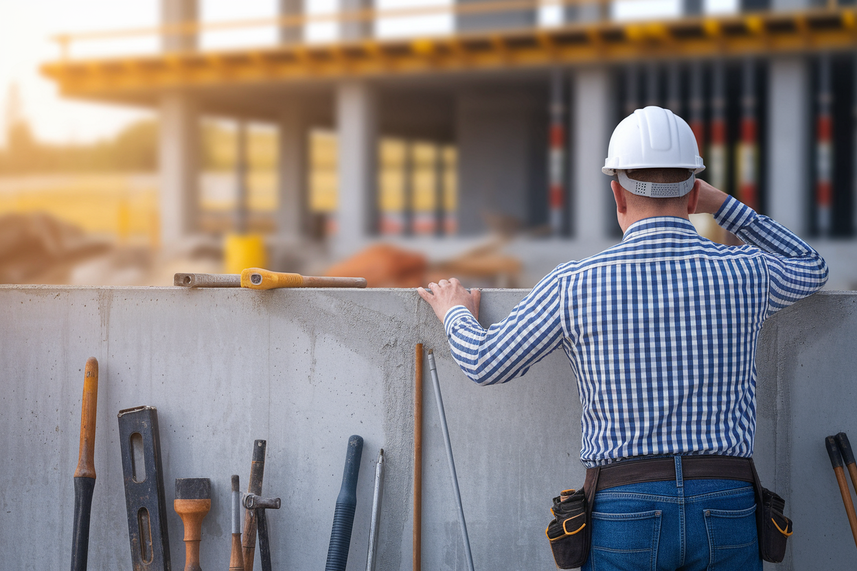 ouvrier-dos-casque-mur-beton