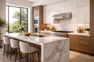 cuisine-moderne-marbre-acier-inoxylable