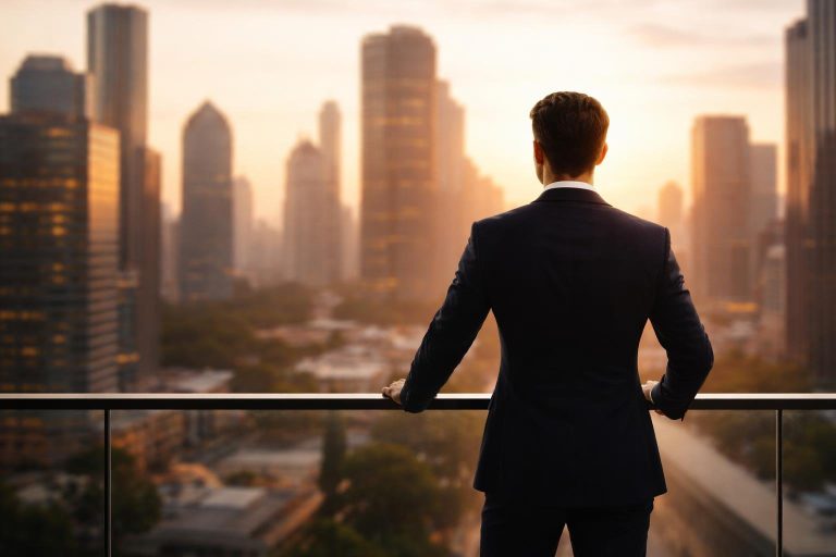 silhouette-homme-balcon-ville-moderne