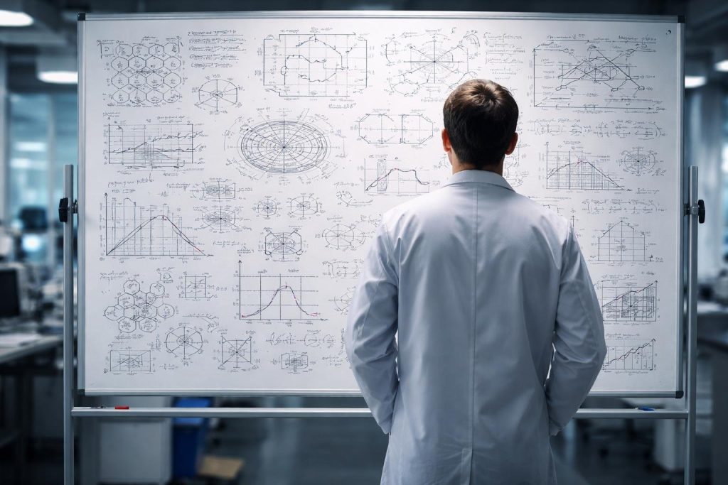 scientifique-tableau-schemas-labo-moderne
