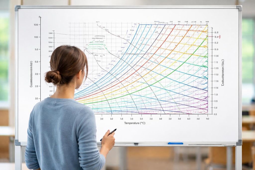 personne-tableau-blanc-diagramme-coloré