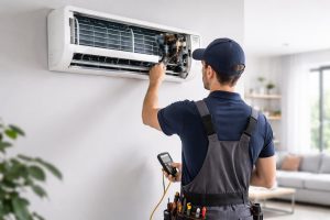 technicien-inspectant-climatisation-interieur-moderne