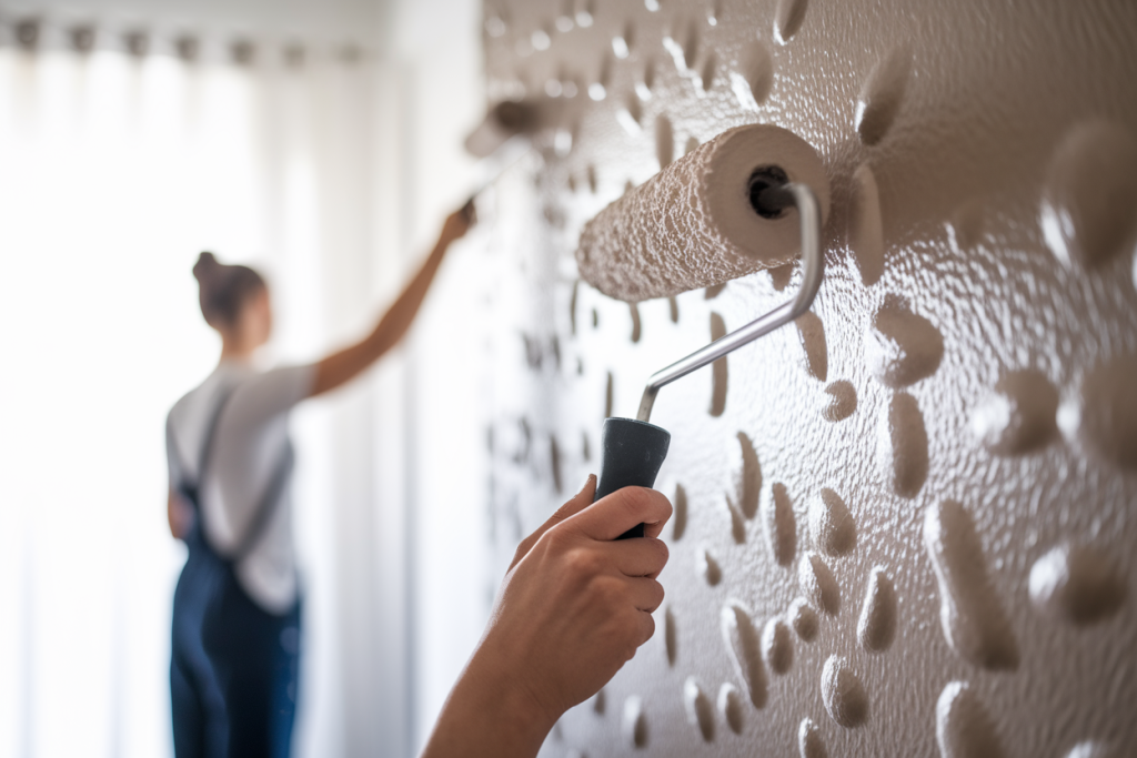 Peinture sur Crépi Intérieur : Choisir le Bon Rouleau et les Techniques ...